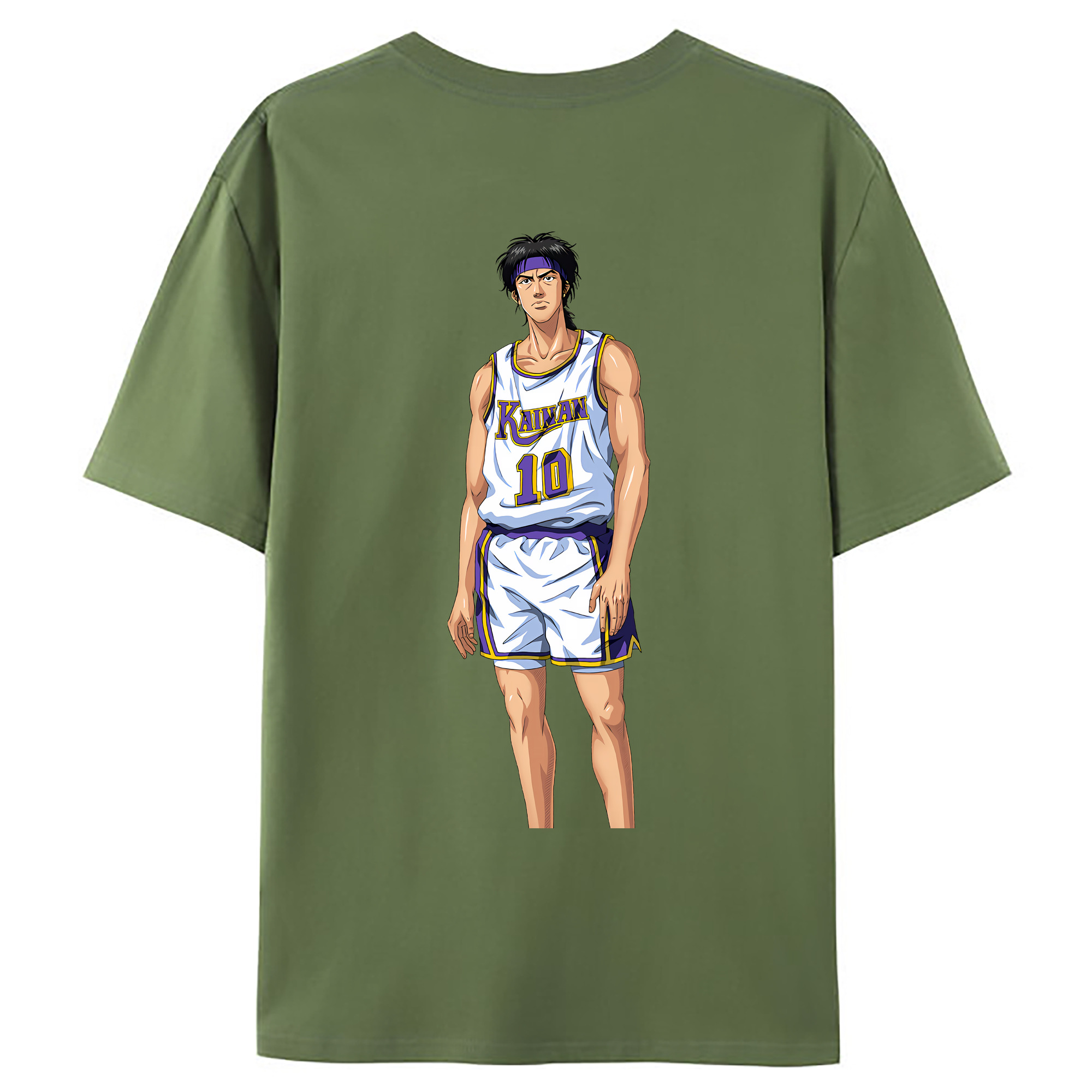 （画像用） SLAM DUNK／スラムダンク 綿100％ メンズ半袖Tシャツ（バックプリント） 通気性